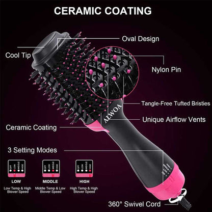 3-in-1 Hair Dryer & Volumizer (Premium Quality)